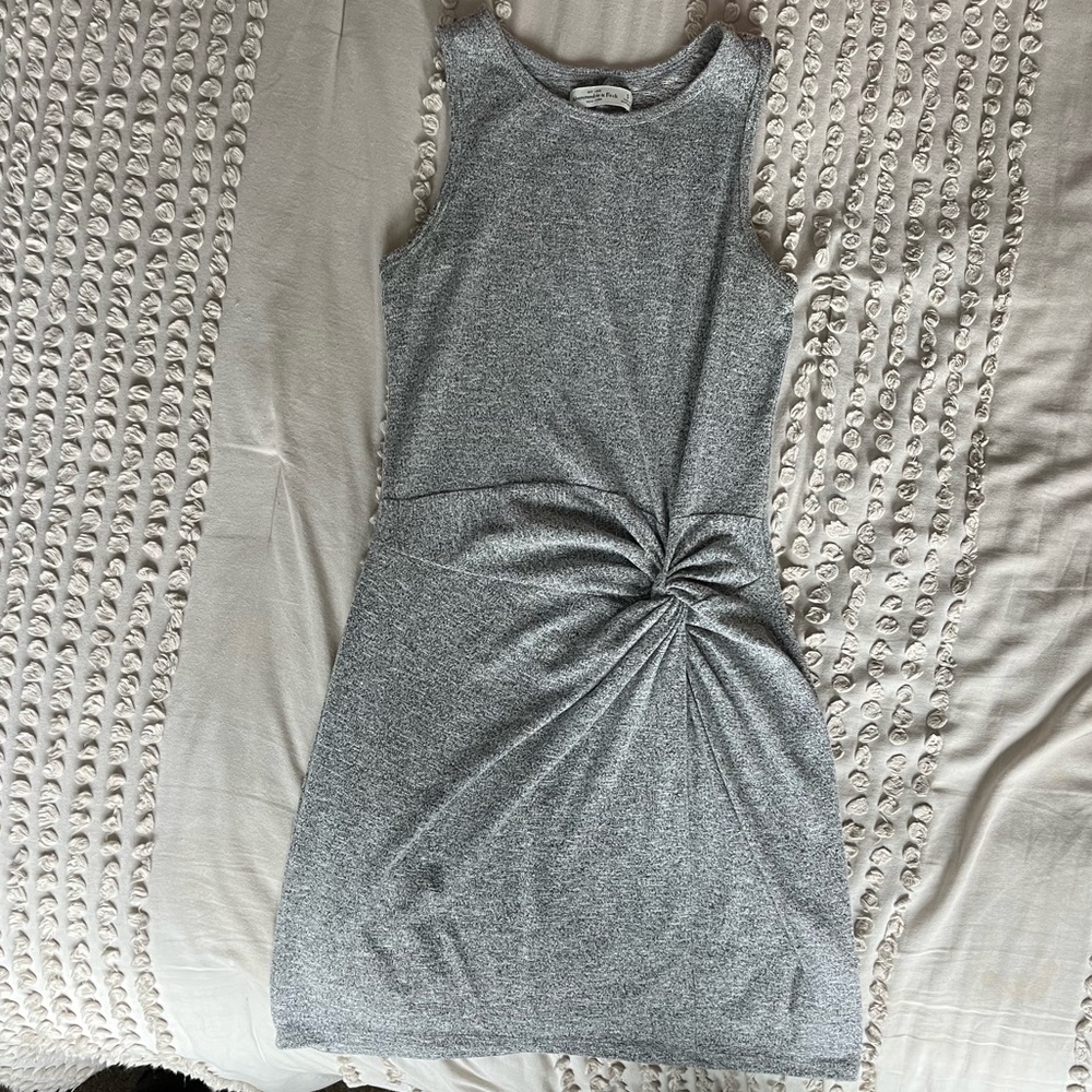 Mini body con dress with side twist
